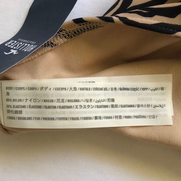 Hollister animal print bikini black and tan XL - Picture 7 of 8